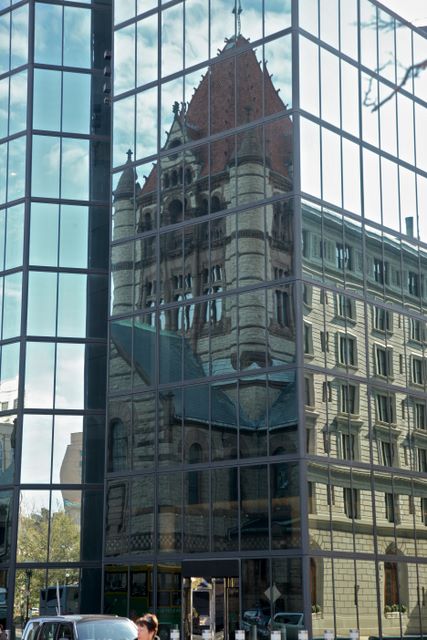 Reflection of old church 