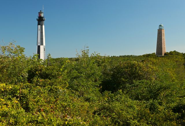 Camp Henry Lighthouse -- The New and Old Lighthouses 