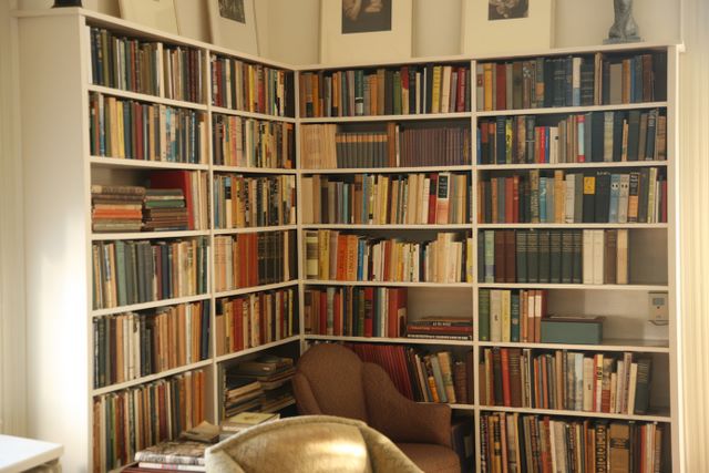 One of many book shelves 
