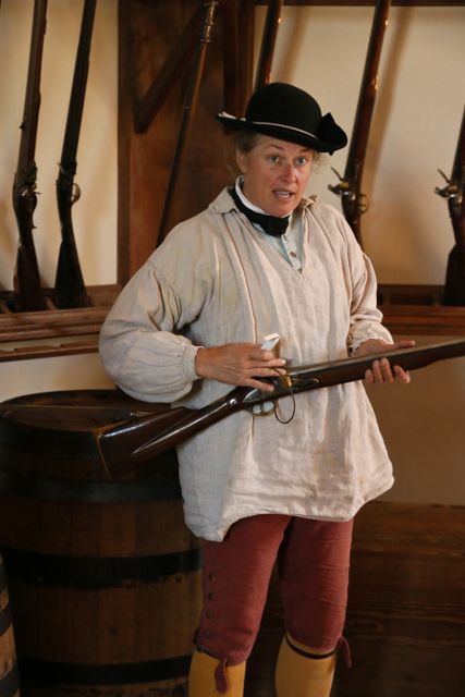 Colonial Williamsburg -- Demonstration on loading a musket 
