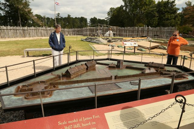 Jamestown -- Scale model of James Fort - early 1600's 