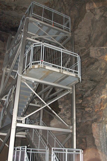 The tower (stairway) - used to exit the Historic Tour 