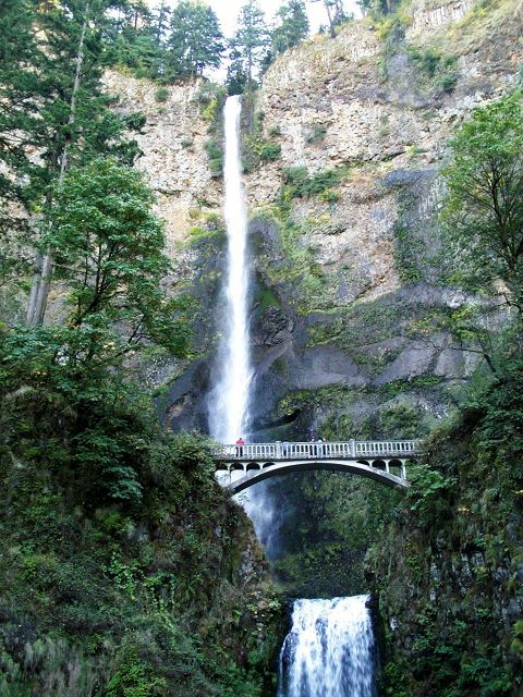 Multnomah Falls - Both Upper and Lower Falls for the bridge 