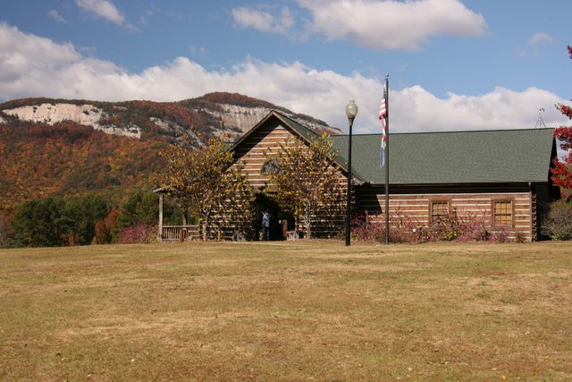 A view of Table Rock Mountain from the Table Rock Visitor's Center