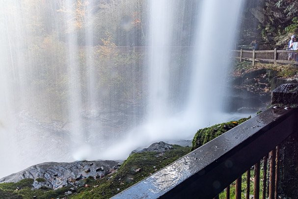 Photo from behind the falls