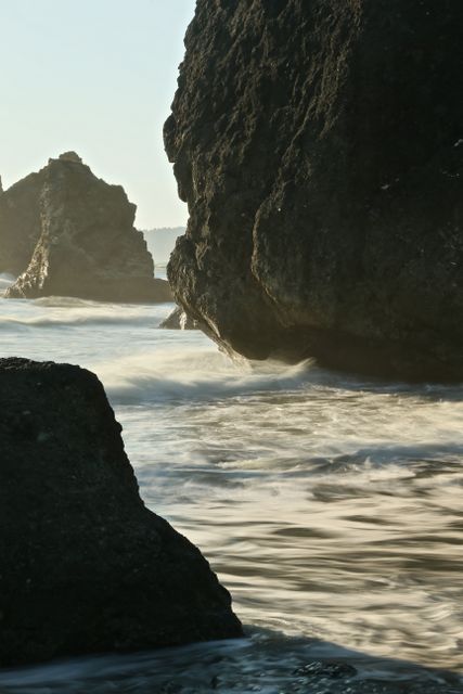 Olympic National Park - Coastal Area -- Waves rolling in 
