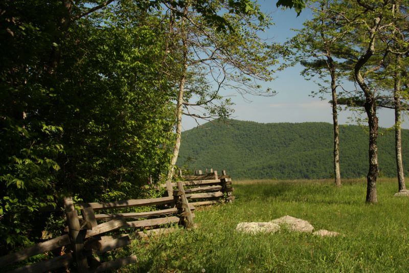 Overlook with Split Rail Fence